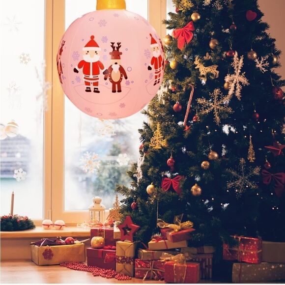 NIB Inflatable Outdoor Christmas Ball 24 Inch Large Christmas Blow Up Decoration - Picture 7 of 7